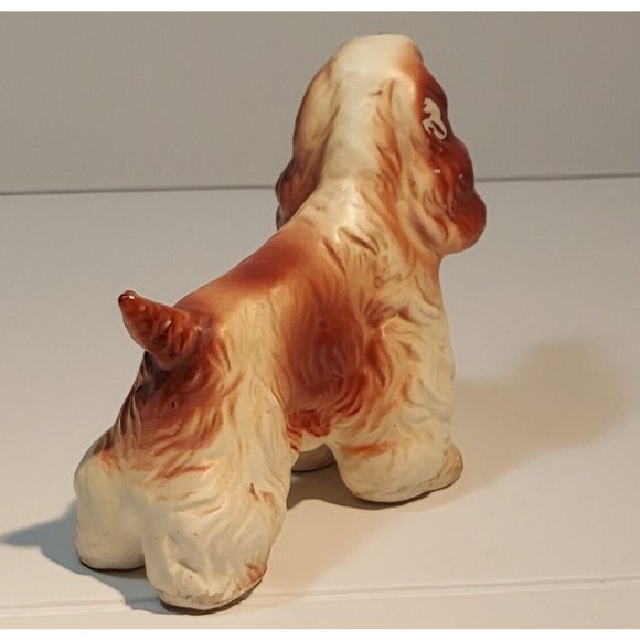 Vintage Porcelain Cocker Spaniel Dog Figurine Fine Quality 4.5" long - Picture 3 of 7
